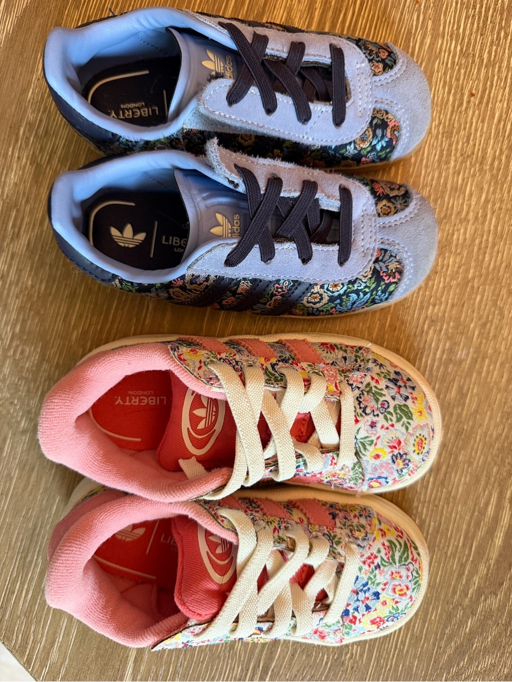 Liberty x Adidas Kids Floral Sneakers - Pink & Light Blue